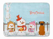 Load image into Gallery viewer, Merry Christmas Carolers Fawn Boxer Machine Washable Memory Foam Mat BB2446RUG