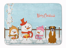 Load image into Gallery viewer, Merry Christmas Carolers Flashy Fawn Boxer Machine Washable Memory Foam Mat BB2447RUG