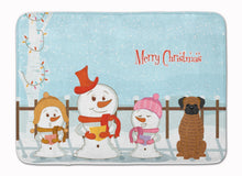 Load image into Gallery viewer, Merry Christmas Carolers Brindle Boxer Machine Washable Memory Foam Mat BB2448RUG