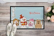 Load image into Gallery viewer, Merry Christmas Carolers English Bulldog Fawn Doormat - 24x36 Decorative Floor Mat – Indoor/Outdoor Rug with Artistic Flair BB2455JMAT