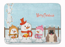 Load image into Gallery viewer, Merry Christmas Carolers English Bulldog Grey Brindle Machine Washable Memory Foam Mat BB2457RUG