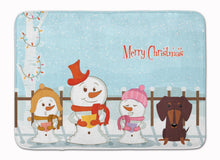 Load image into Gallery viewer, Merry Christmas Carolers Dachshund Chocolate Machine Washable Memory Foam Mat BB2462RUG
