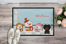 Load image into Gallery viewer, Merry Christmas Carolers Dachshund Black Tan Doormat - 24x36 Decorative Floor Mat – Indoor/Outdoor Rug with Artistic Flair BB2463JMAT