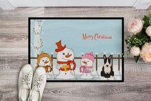Load image into Gallery viewer, Merry Christmas Carolers Bull Terrier Black White Doormat - 24x36 Decorative Floor Mat – Indoor/Outdoor Rug with Artistic Flair BB2464JMAT