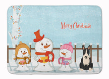 Load image into Gallery viewer, Merry Christmas Carolers Bull Terrier Black White Machine Washable Memory Foam Mat BB2464RUG