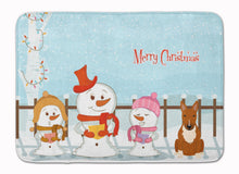 Load image into Gallery viewer, Merry Christmas Carolers Bull Terrier Red Machine Washable Memory Foam Mat BB2465RUG