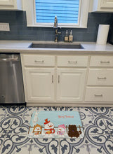 Load image into Gallery viewer, Merry Christmas Carolers Chow Chow Chocolate Machine Washable Memory Foam Mat BB2472RUG