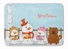 Load image into Gallery viewer, Merry Christmas Carolers Chow Chow Red Machine Washable Memory Foam Mat BB2473RUG