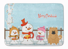 Load image into Gallery viewer, Merry Christmas Carolers Chow Chow Cream Machine Washable Memory Foam Mat BB2475RUG