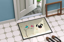 Load image into Gallery viewer, Christmas Presents between Friends Pug Cream Doormat - 24x36 Decorative Floor Mat – Indoor/Outdoor Rug with Artistic Flair BB2476JMAT