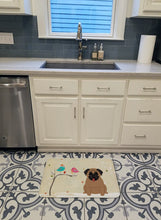 Load image into Gallery viewer, Christmas Presents between Friends Pug Brown Machine Washable Memory Foam Mat BB2477RUG