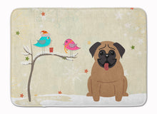 Load image into Gallery viewer, Christmas Presents between Friends Pug Brown Machine Washable Memory Foam Mat BB2477RUG
