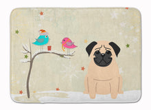 Load image into Gallery viewer, Christmas Presents between Friends Pug Fawn Machine Washable Memory Foam Mat BB2480RUG