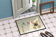 Load image into Gallery viewer, Christmas Presents between Friends French Bulldog Cream Doormat - 24x36 Decorative Floor Mat – Indoor/Outdoor Rug with Artistic Flair BB2482JMAT