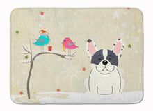 Load image into Gallery viewer, Christmas Presents between Friends French Bulldog Piebald Machine Washable Memory Foam Mat BB2483RUG