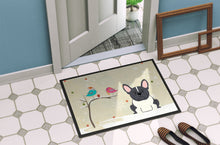 Load image into Gallery viewer, Christmas Presents between Friends French Bulldog Black White Doormat - 24x36 Decorative Floor Mat – Indoor/Outdoor Rug with Artistic Flair BB2484JMAT