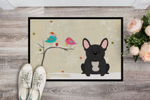 Load image into Gallery viewer, Christmas Presents between Friends French Bulldog Black Doormat - 24x36 Decorative Floor Mat – Indoor/Outdoor Rug with Artistic Flair BB2486JMAT