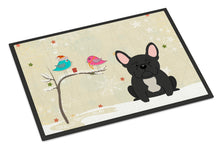 Load image into Gallery viewer, Christmas Presents between Friends French Bulldog Black Doormat - 24x36 Decorative Floor Mat – Indoor/Outdoor Rug with Artistic Flair BB2486JMAT