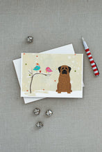Load image into Gallery viewer, Christmas Presents between Friends Mastiff - Brindle Greeting Cards -  Blank Note Cards – 8-Pack of Artist-Designed Cards with Envelopes