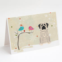 Load image into Gallery viewer, Christmas Presents between Friends Mastiff - Brindle and White Greeting Cards -  Blank Note Cards – 8-Pack of Artist-Designed Cards with Envelopes