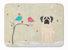 Load image into Gallery viewer, Christmas Presents between Friends Mastiff White Machine Washable Memory Foam Mat BB2489RUG