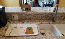 Load image into Gallery viewer, Christmas Presents between Friends Norwich Terrier Dish Drying Mat – Absorbent, Artistic Kitchen Essentials BB2492DDM
