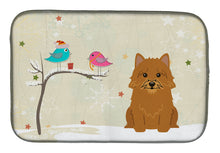 Load image into Gallery viewer, Christmas Presents between Friends Norwich Terrier Dish Drying Mat – Absorbent, Artistic Kitchen Essentials BB2492DDM