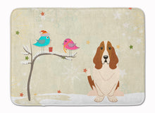 Load image into Gallery viewer, Christmas Presents between Friends Basset Hound Machine Washable Memory Foam Mat BB2493RUG