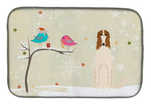 Load image into Gallery viewer, Christmas Presents between Friends Borzoi Dish Drying Mat – Absorbent, Artistic Kitchen Essentials BB2495DDM