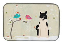 Load image into Gallery viewer, Christmas Presents between Friends Russo-European Laika Spitz Dish Drying Mat – Absorbent, Artistic Kitchen Essentials BB2501DDM