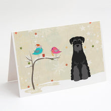 Load image into Gallery viewer, Christmas Presents between Friends Schnauzer - Black Greeting Cards -  Blank Note Cards – 8-Pack of Artist-Designed Cards with Envelopes