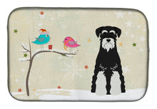 Load image into Gallery viewer, Christmas Presents between Friends Standard Schnauzer Salt and Pepper Dish Drying Mat – Absorbent, Artistic Kitchen Essentials BB2505DDM
