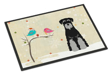 Load image into Gallery viewer, Christmas Presents between Friends Standard Schnauzer Black Grey Doormat - 24x36 Decorative Floor Mat – Indoor/Outdoor Rug with Artistic Flair BB2506JMAT