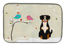 Load image into Gallery viewer, Christmas Presents between Friends Entlebucher Dish Drying Mat – Absorbent, Artistic Kitchen Essentials BB2510DDM