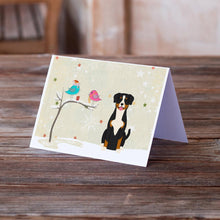 Load image into Gallery viewer, Christmas Presents between Friends Entlebucher Greeting Cards -  Blank Note Cards – 8-Pack of Artist-Designed Cards with Envelopes