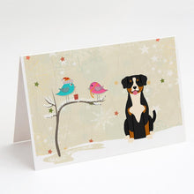 Load image into Gallery viewer, Christmas Presents between Friends Entlebucher Greeting Cards -  Blank Note Cards – 8-Pack of Artist-Designed Cards with Envelopes