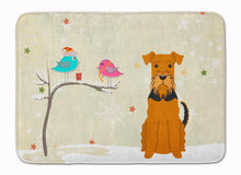 Load image into Gallery viewer, Christmas Presents between Friends Airedale Machine Washable Memory Foam Mat BB2513RUG
