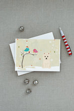 Load image into Gallery viewer, Christmas Presents between Friends West Highland White Terrier Greeting Cards -  Blank Note Cards – 8-Pack of Artist-Designed Cards with Envelopes
