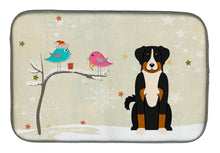 Load image into Gallery viewer, Christmas Presents between Friends Appenzeller Sennenhund Dish Drying Mat – Absorbent, Artistic Kitchen Essentials BB2515DDM