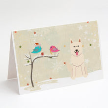 Load image into Gallery viewer, Christmas Presents between Friends German Shepherd - White Greeting Cards -  Blank Note Cards – 8-Pack of Artist-Designed Cards with Envelopes