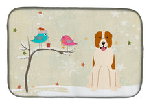 Load image into Gallery viewer, Christmas Presents between Friends Central Asian Shepherd Dog Dish Drying Mat – Absorbent, Artistic Kitchen Essentials BB2521DDM