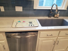 Load image into Gallery viewer, Christmas Presents between Friends Miniature Schanuzer Salt and Pepper Dish Drying Mat – Absorbent, Artistic Kitchen Essentials BB2526DDM