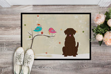 Load image into Gallery viewer, Christmas Presents between Friends Chocolate Labrador Doormat - 24x36 Decorative Floor Mat – Indoor/Outdoor Rug with Artistic Flair BB2528JMAT