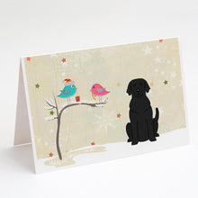 Load image into Gallery viewer, Christmas Presents between Friends Labrador Retriever - Black Greeting Cards -  Blank Note Cards – 8-Pack of Artist-Designed Cards with Envelopes
