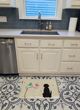 Load image into Gallery viewer, Christmas Presents between Friends Black Labrador Machine Washable Memory Foam Mat BB2529RUG