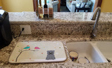 Load image into Gallery viewer, Christmas Presents between Friends Glen of Imal Grey Dish Drying Mat – Absorbent, Artistic Kitchen Essentials BB2531DDM