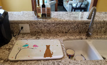 Load image into Gallery viewer, Christmas Presents between Friends Irish Terrier Dish Drying Mat – Absorbent, Artistic Kitchen Essentials BB2534DDM