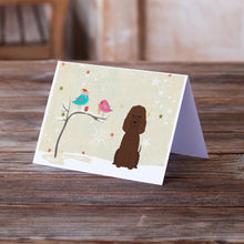 Load image into Gallery viewer, Christmas Presents between Friends Water Spaniel Greeting Cards -  Blank Note Cards – 8-Pack of Artist-Designed Cards with Envelopes