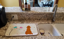 Load image into Gallery viewer, Christmas Presents between Friends Irish Setter Dish Drying Mat – Absorbent, Artistic Kitchen Essentials BB2536DDM