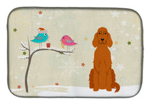 Load image into Gallery viewer, Christmas Presents between Friends Irish Setter Dish Drying Mat – Absorbent, Artistic Kitchen Essentials BB2536DDM